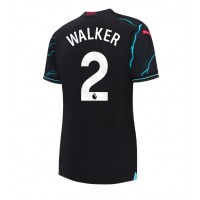Camiseta Manchester City Kyle Walker #2 Tercera Equipación para mujer 2023-24 manga corta